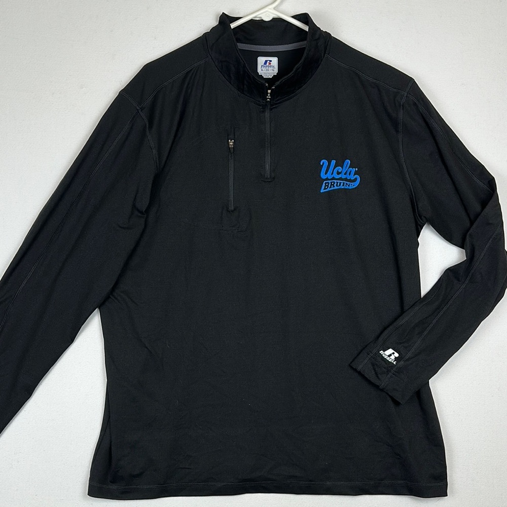 Russell UCLA Bruins 1/4 Zip Knit Sweatshirt Black